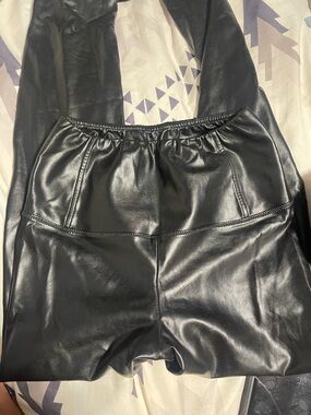 Daria Faux Leather High-Waist Leggings